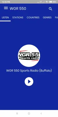 WGR 550 Sports Radio Buffalo android App screenshot 0