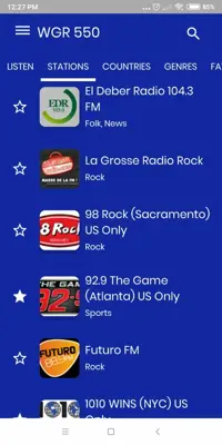 WGR 550 Sports Radio Buffalo android App screenshot 1